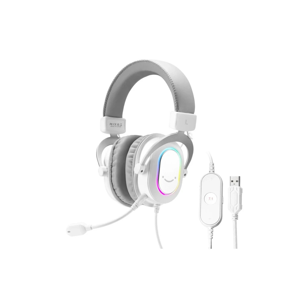 Навушники Fifine H6 RGB 7.1 White (H6W) - зображення 2