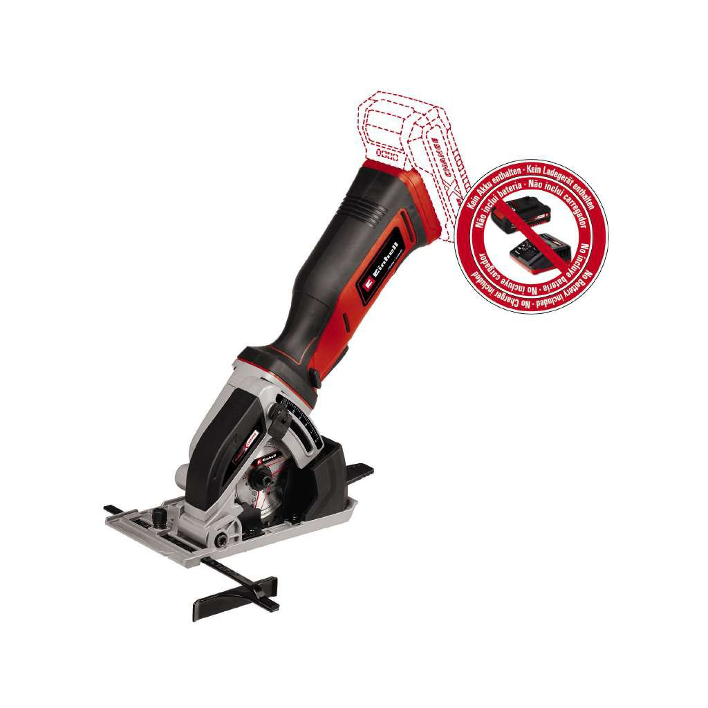 Дискова пила Einhell TE-CS 18/89 Li - Solo акум., PXC, 18В, диск 89х10 мм (без АКБ та ЗП) (4331100) - изображение 1