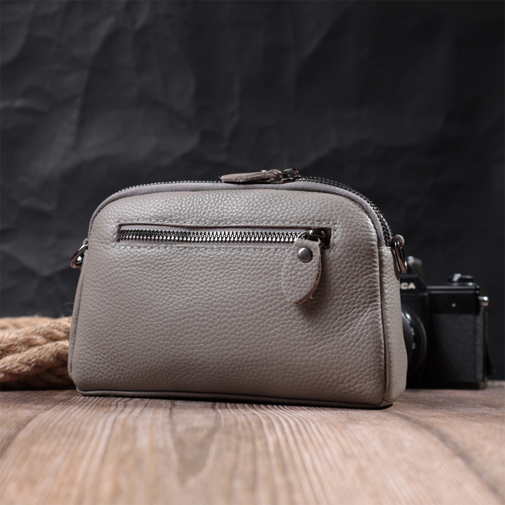 Сумка Vintage З натуральної шкіри Сіра (22810) - зображення 12