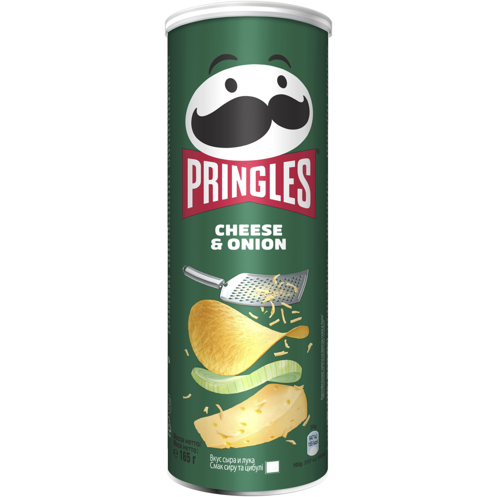 Чіпси Pringles Cheese Onion Сир-цибуля 165 г (5053990101535) - зображення 1