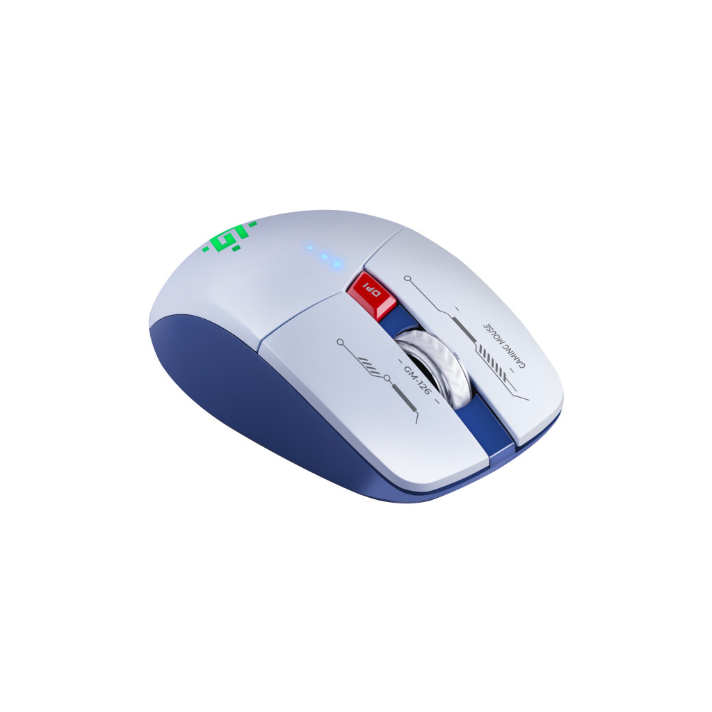 Мишка Defender Tisa GM-126 LED Wireless/Bluetooth White/Blue (52126) - зображення 3