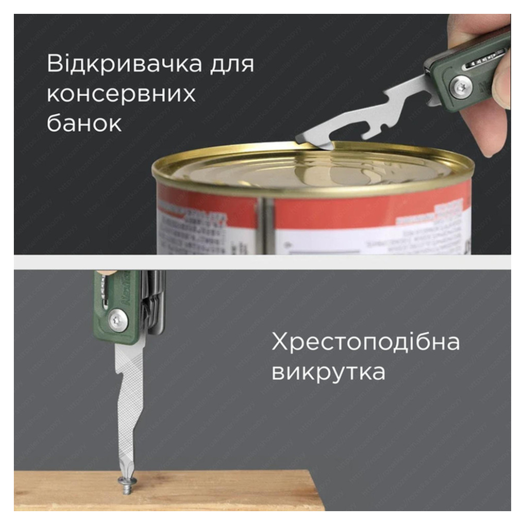 Мультитул NexTool Multi Functional Knife зелений (NE20098) - зображення 4