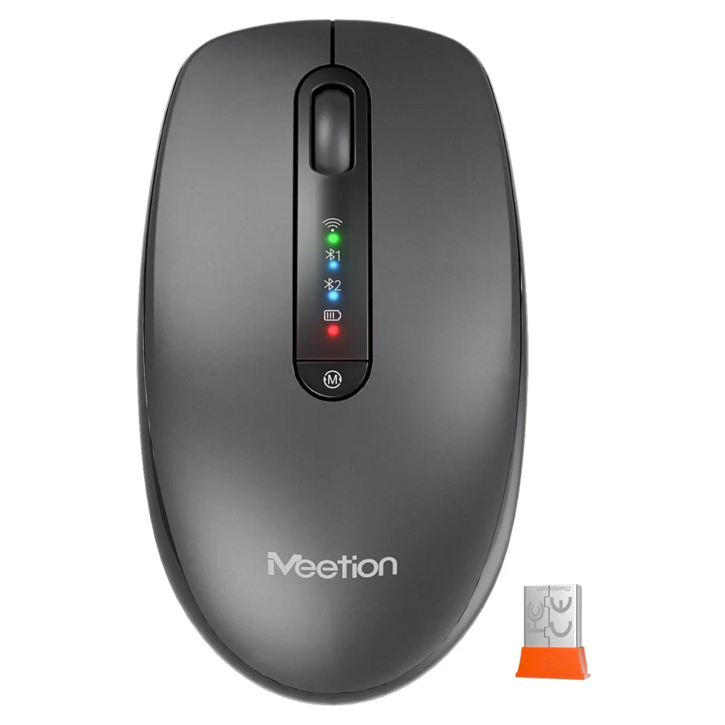 Мишка Meetion BTM100R Wireless/Bluetooth Black (MT-BTM100R-A) - зображення 1