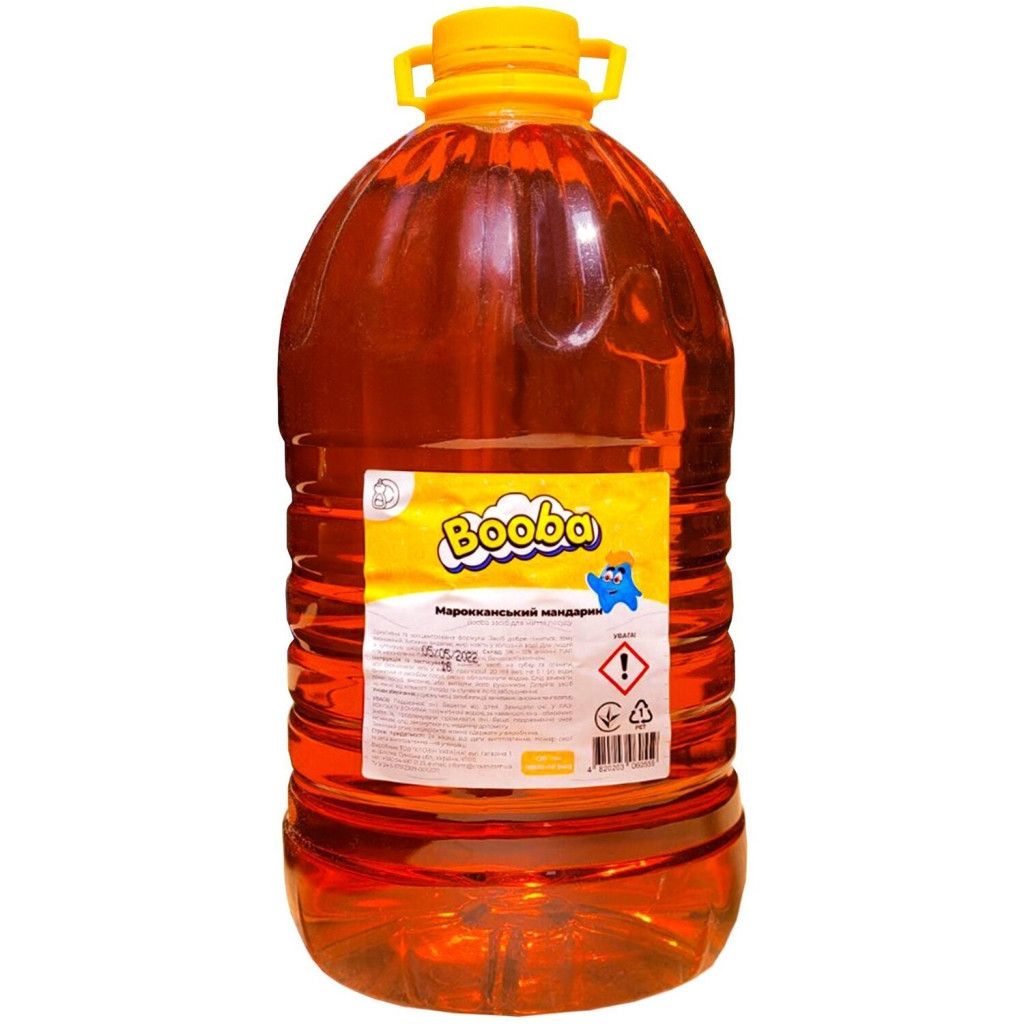 Засіб для ручного миття посуду Booba Марокканський мандарин 5 л (4820203060559) - зображення 1