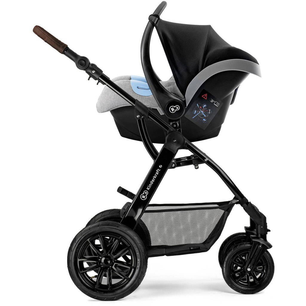 Коляска Kinderkraft 3 в 1 Moov Gray Melange (KKWMOOVGRYM0NC) (5902533915019) - зображення 4