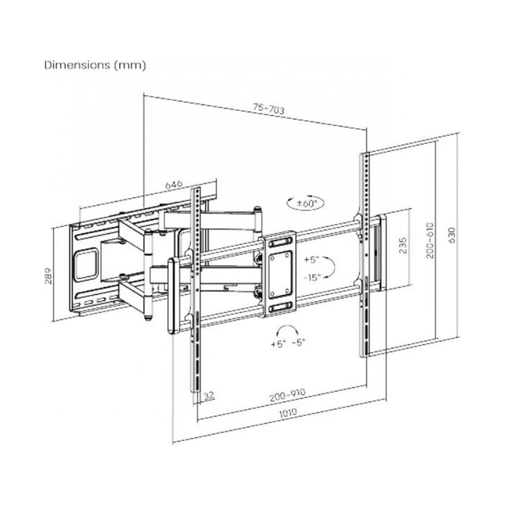 Кронштейн Gembird WM-120ST-01 - зображення 2