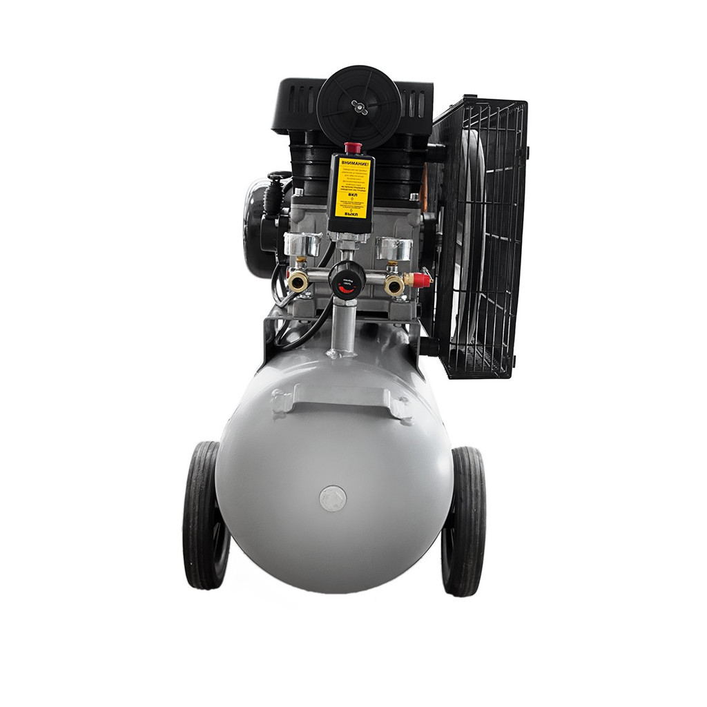 Компресор Sigma двоциліндровий ремінний 2.5кВт 335л/хв 10бар 50л (2 крана) (7044121) - зображення 5