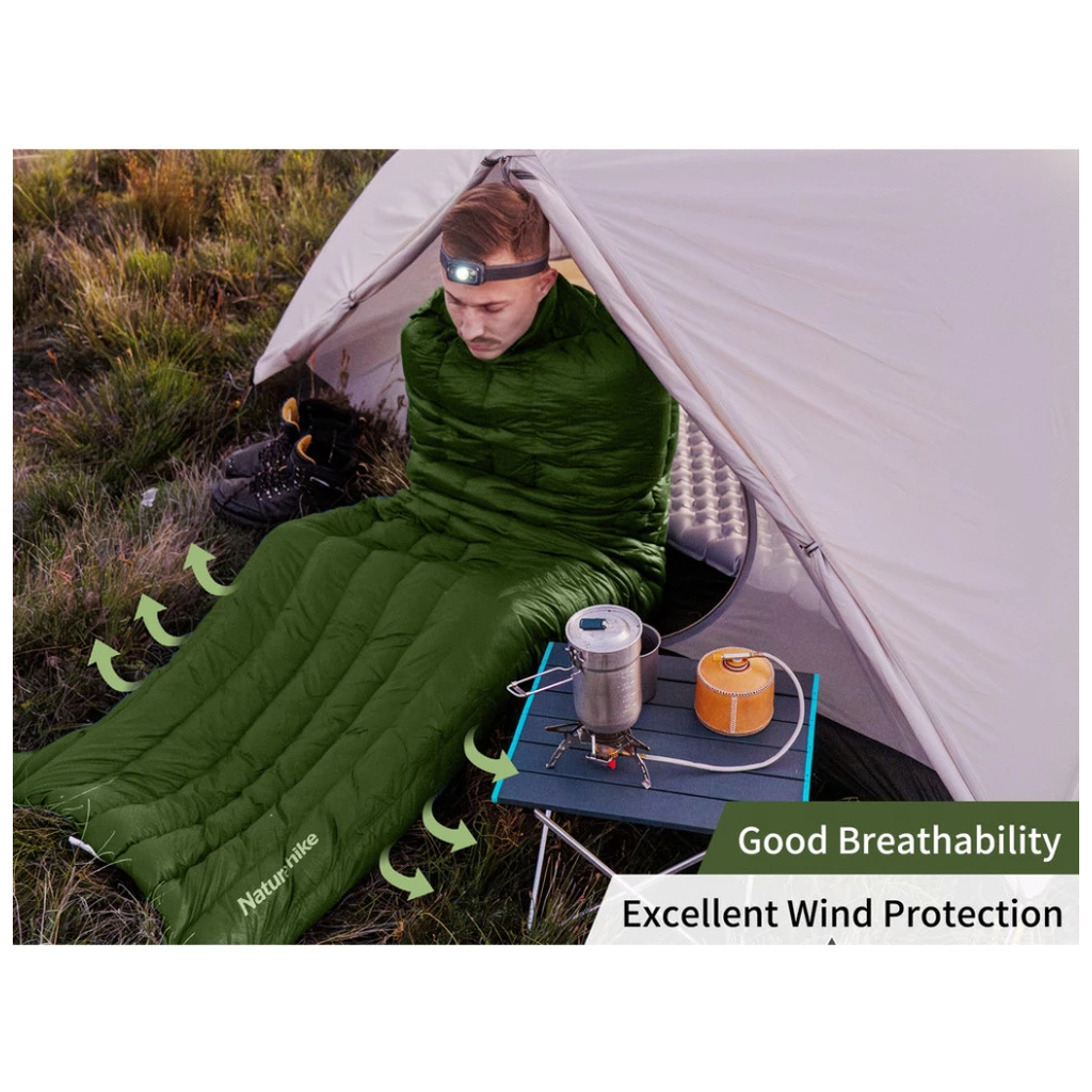 Спальний мішок Naturehike CWM295 CNK2300SD013, зелений (6976023920882) - зображення 4