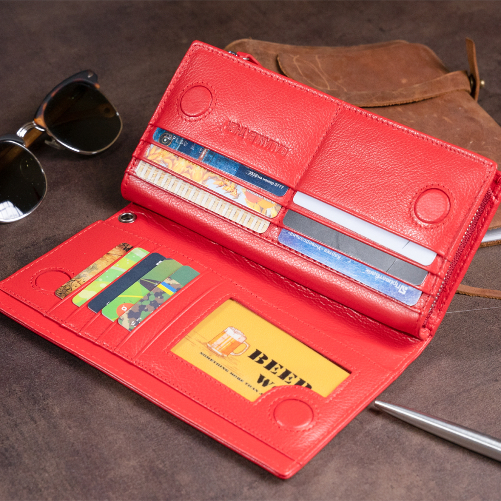 Гаманець ST Leather Шкіряний жіночий Червоний (19275) - изображение 10