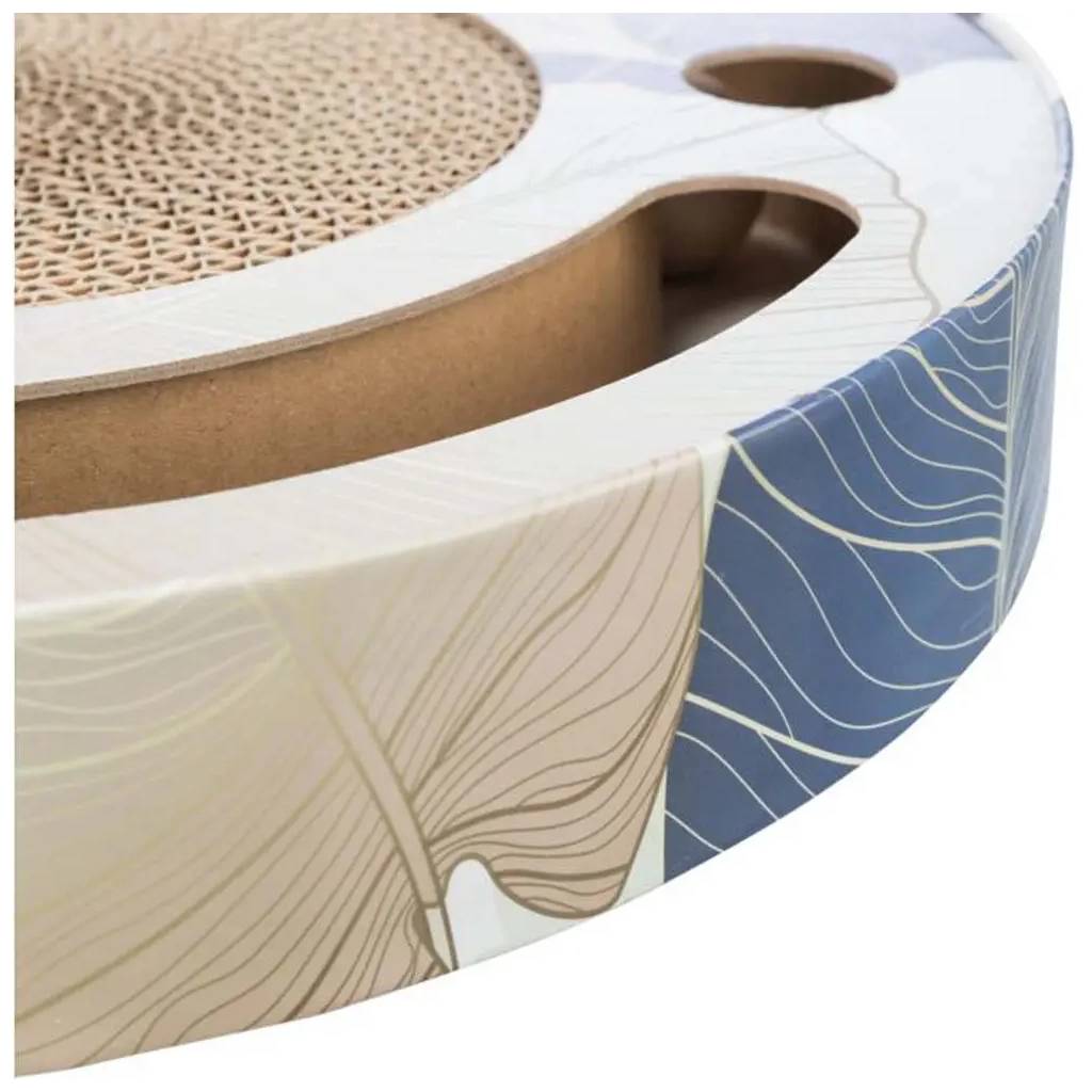 Дряпка (кігтеточка) для котів Trixie картонна з м'ячиками та м'ятою 33×5.5 см (синя) (4011905480046) - изображение 5