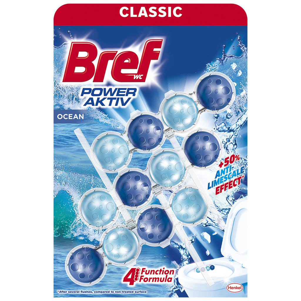 Туалетний блок Bref Сила Актив Океанська Свіжість 3x50 г (9000100753494/9000100753401) - изображение 1
