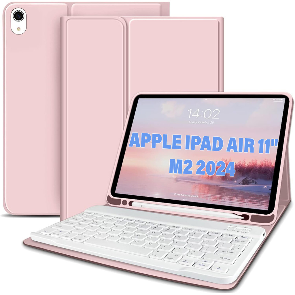 Чохол до планшета BeCover Keyboard Apple iPad Air 11" M2/M3 (2024/2025) Pink (711398) - зображення 1
