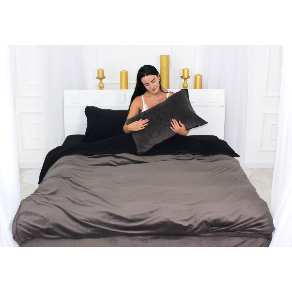 Постільна білизна MirSon Велюр Winter Frost 28-0007 + 28-0003 Rhodies Velvet 220х240 (2200004009827) - изображение 2