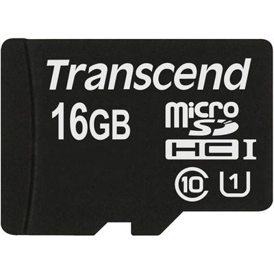 Карта пам'яті Transcend 16Gb microSDHC Class10 UHS-I (TS16GUSDCU1) - зображення 1
