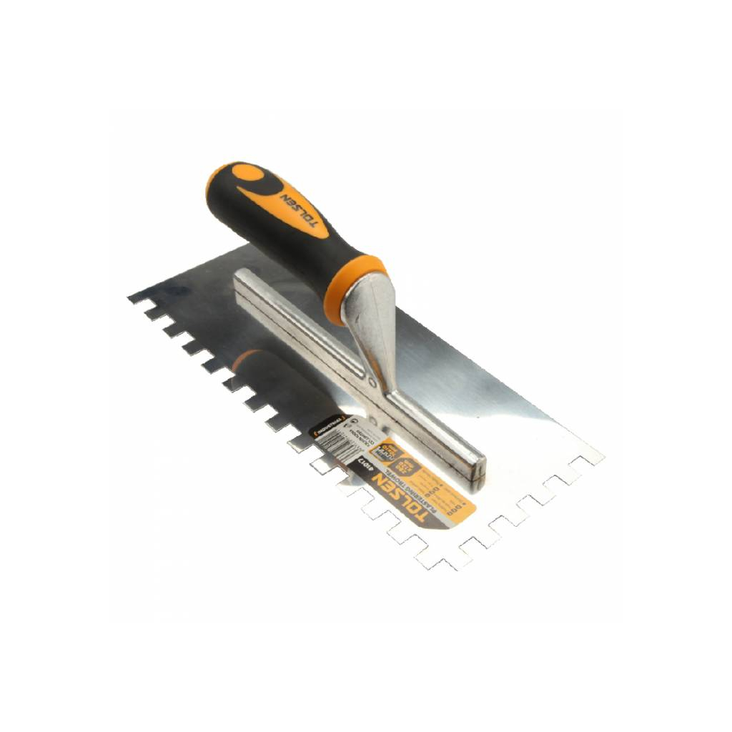 Затирка Tolsen нержавійка 280х120 мм зуб 10 мм Ерго ручка (41017) - зображення 2