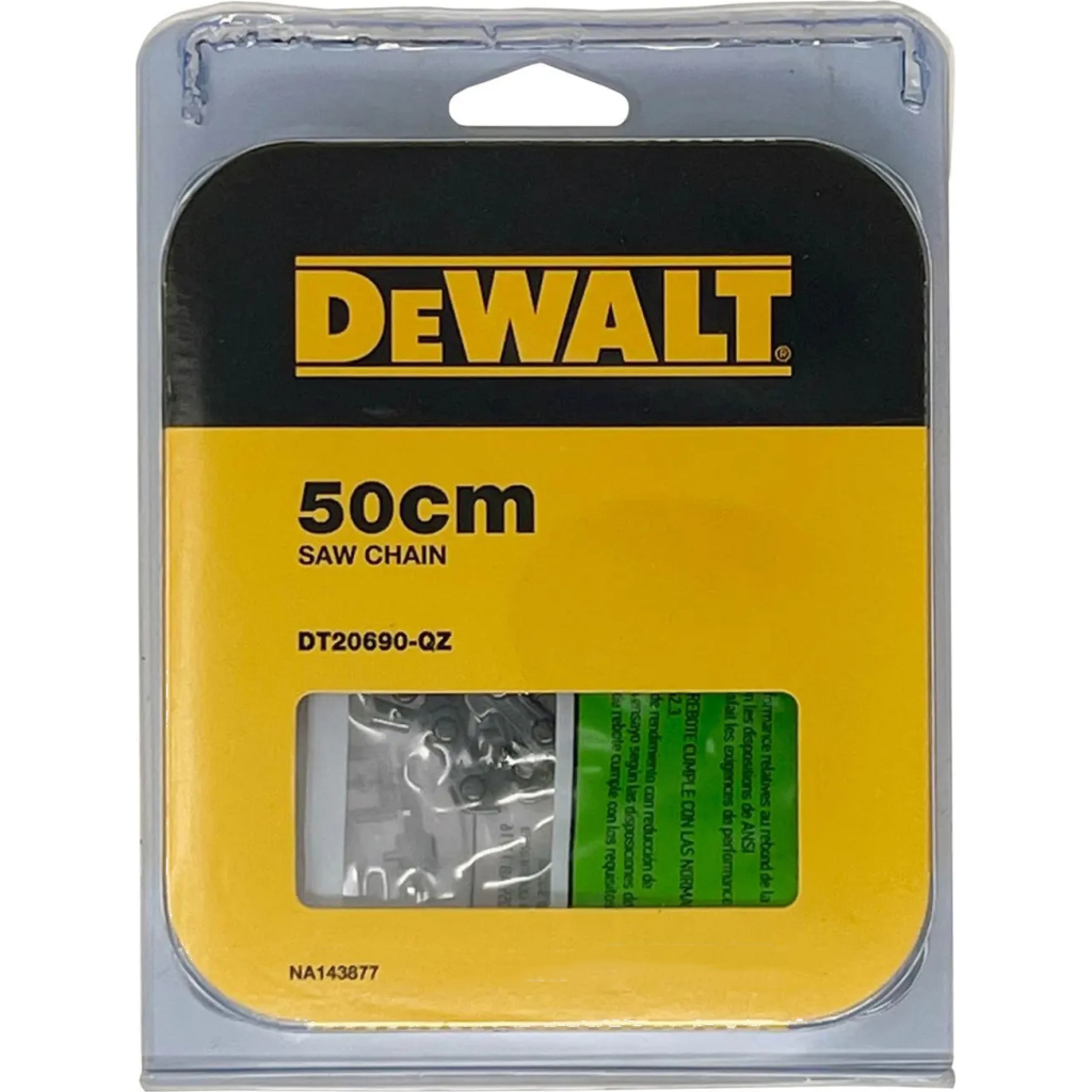 Ланцюг DeWALT 3/8", 1.3 мм, 68 ланок, довжина ланцюга 20"/50 см (DT20690) - зображення 1