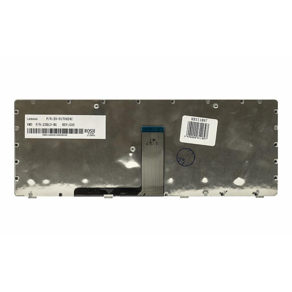Клавіатура ноутбука PowerPlant Lenovo IdeaPad G470 черный, черный фрейм (KB311897) - зображення 2