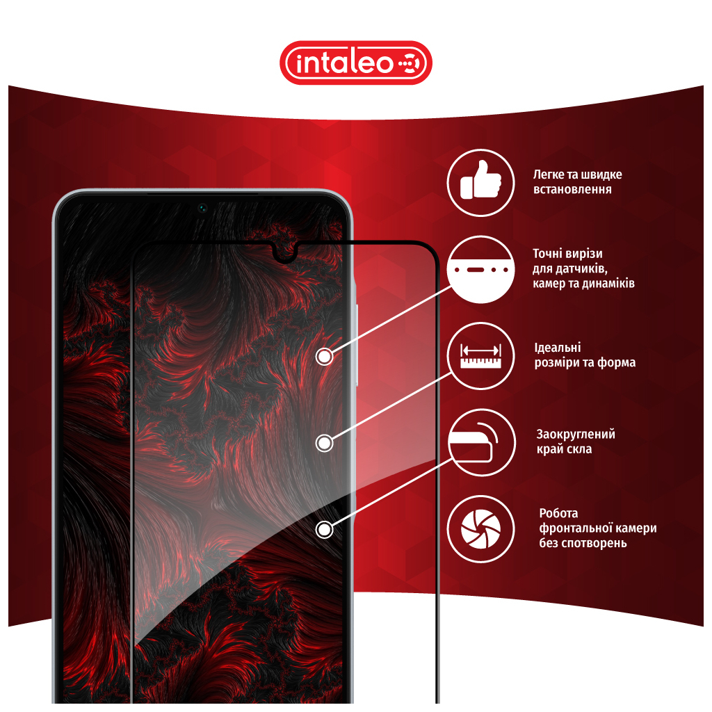 Скло захисне Intaleo Full Glue Samsung A06 5G Black (1283126613012) - зображення 3