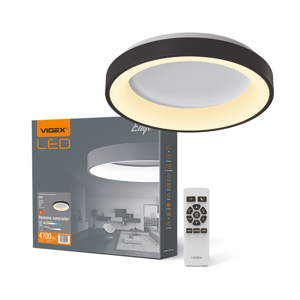 Світильник Videx EDGE-RC-72W-BLACK (VLE-ERC-72B) - зображення 2