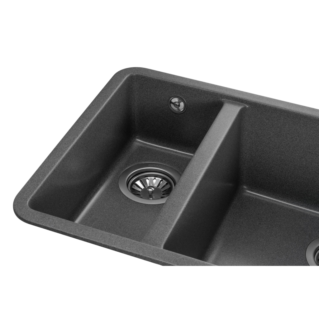 Мийка кухонна GRANADO Under top DOUBLE grafito (gr3409) - зображення 5