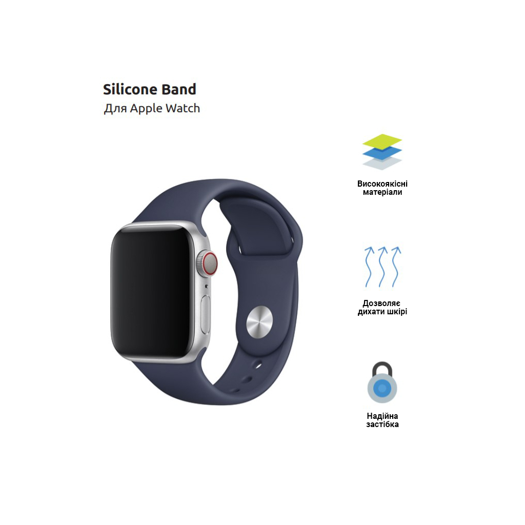 Ремінець до смарт-годинника Armorstandart Sport Band (3 Straps) для Apple Watch 42 (Series 11-10)/41/40/38 Denim Blue (ARM51940) - зображення 2