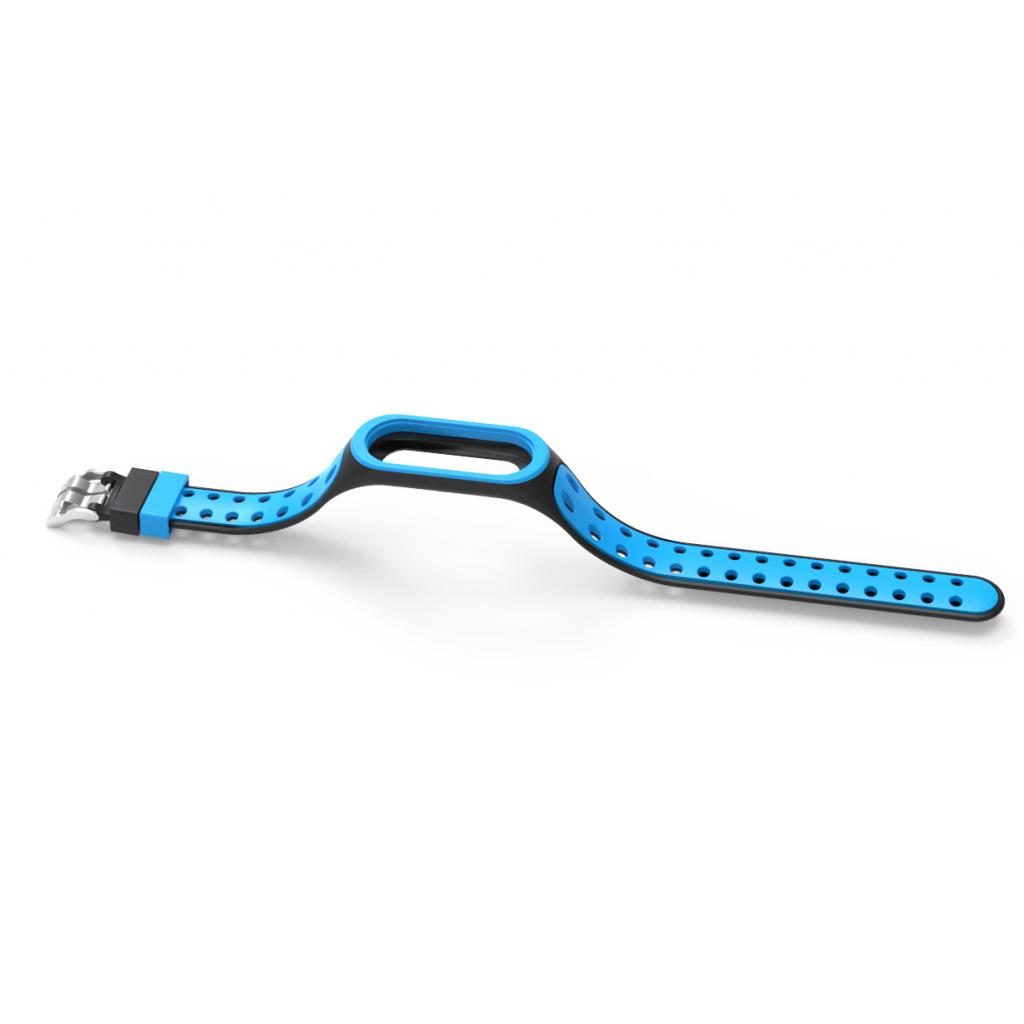 Ремінець до фітнес браслета BeCover Colour Style для Xiaomi Mi Smart Band 5 Black-Blue (705154) - зображення 3