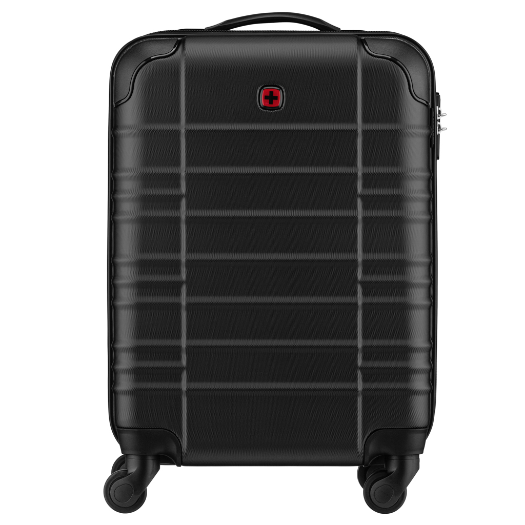 Валіза Wenger Amplar, мала, пластик, 4 колеса, чорна (653143) - зображення 4