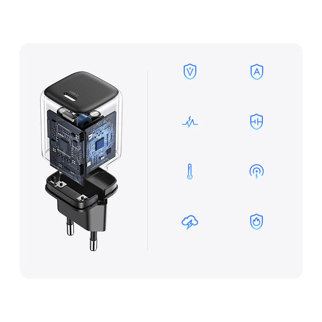 Зарядний пристрій Ugreen 20W USB C PD Nexode mini Charger CD318 (90664) - зображення 3