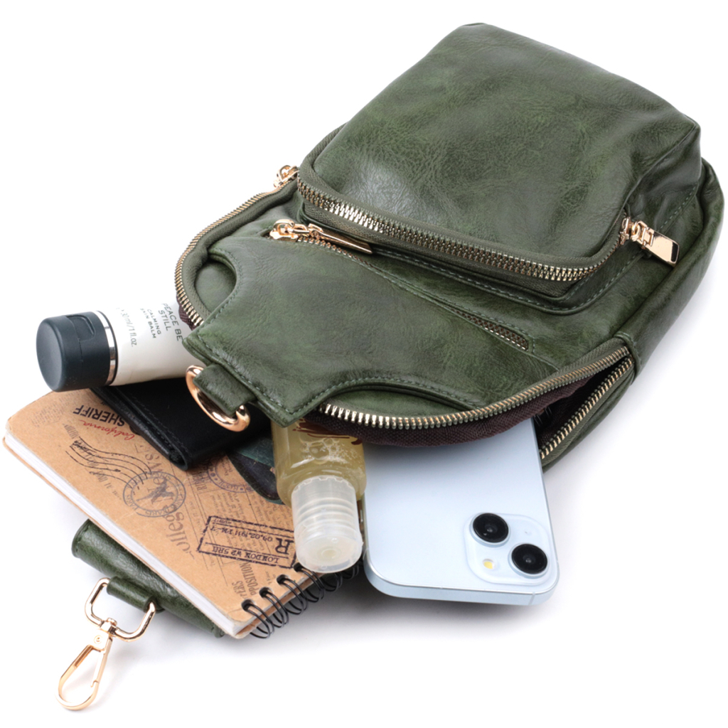 Сумка Vintage З екошкіри Зелена (22755) - зображення 8