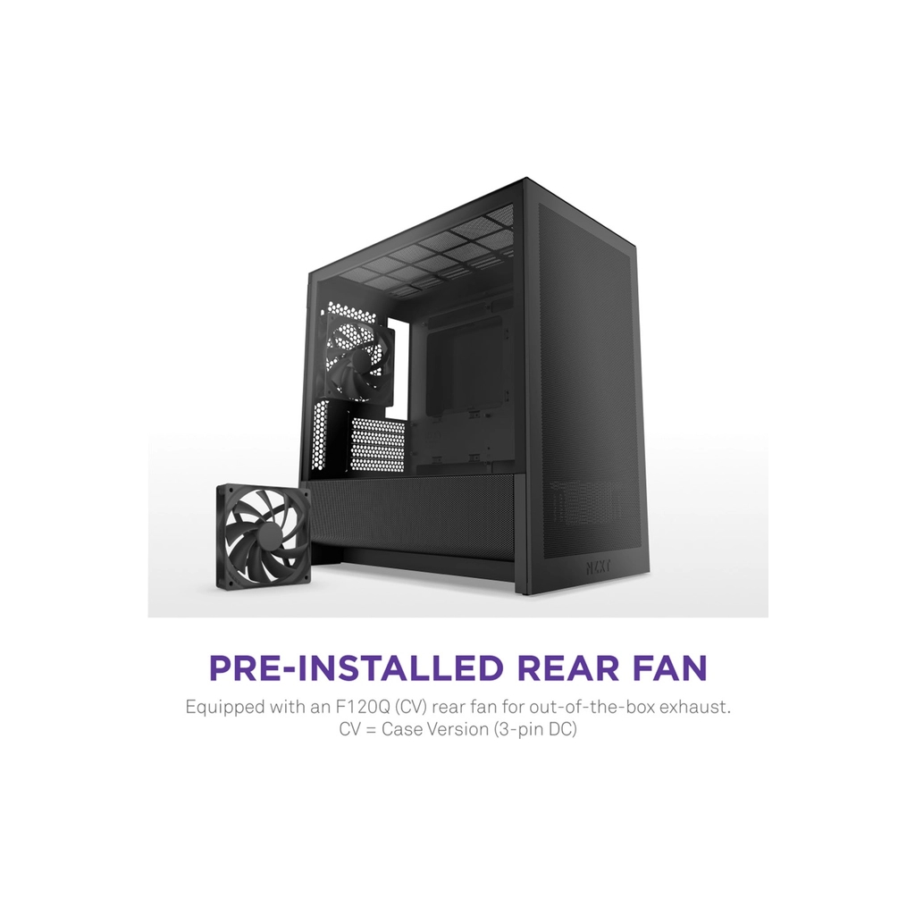 Корпус для ПК NZXT H3 Flow All Black (CC-H31FB-01) - зображення 9