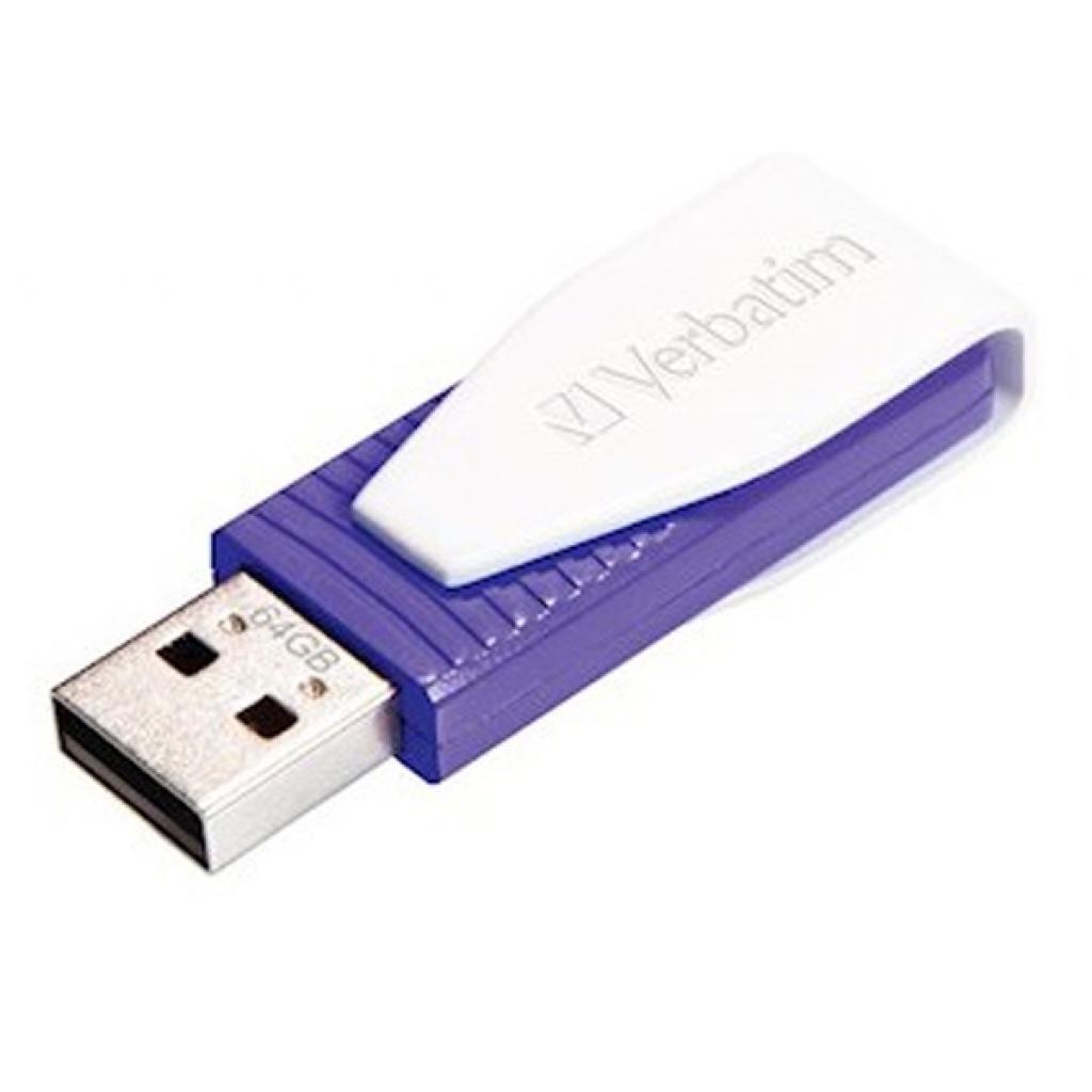 USB флеш накопичувач Verbatim 64GB Store 'n' Go Pin Swive Violet USB 2.0 (049816) - зображення 3