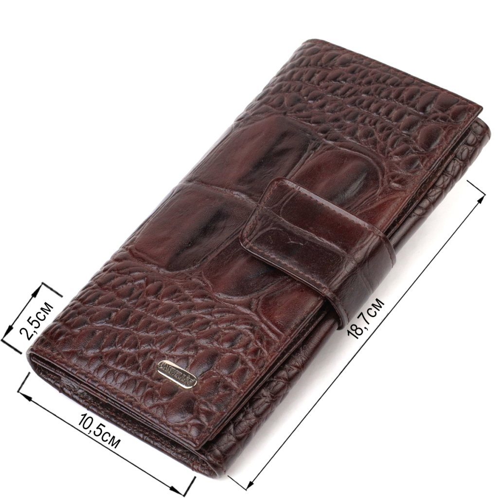 Портмоне Canpellini З натуральної шкіри Коричневе (21846) - зображення 3