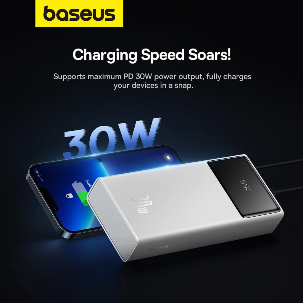 Батарея універсальна Baseus Star-Lord 20000mAh 30W OE, white (P10022904213-00) - зображення 10