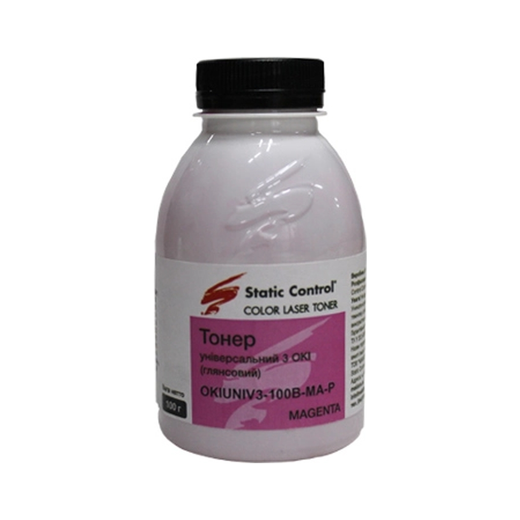 Тонер OKI Universal Okidata 3 Glossy 100г magenta Static Control (OKIUNIV3-100B-MA-P) - изображение 1