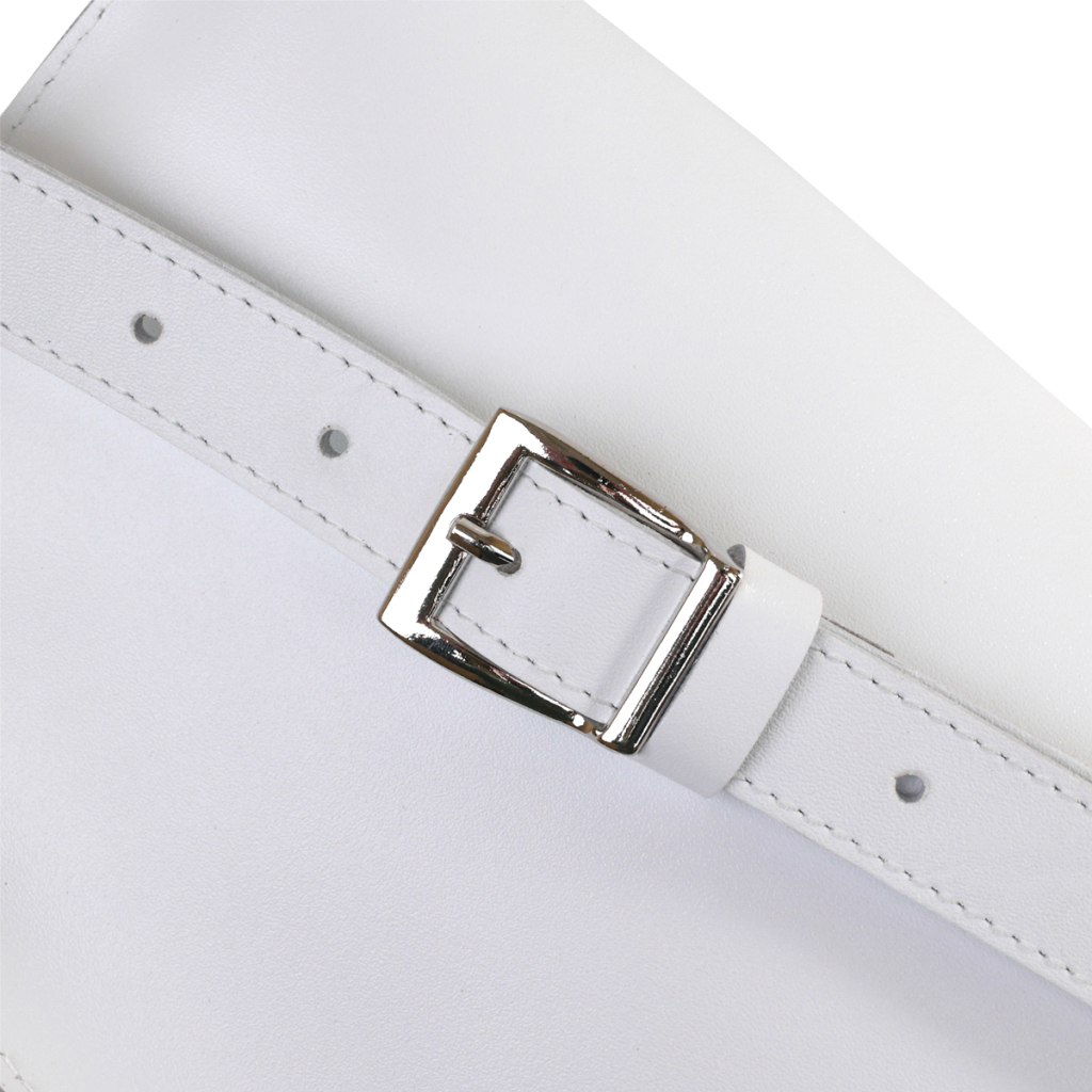 Сумка Shvigel Шкіряна бананка Біла (16384) - зображення 7