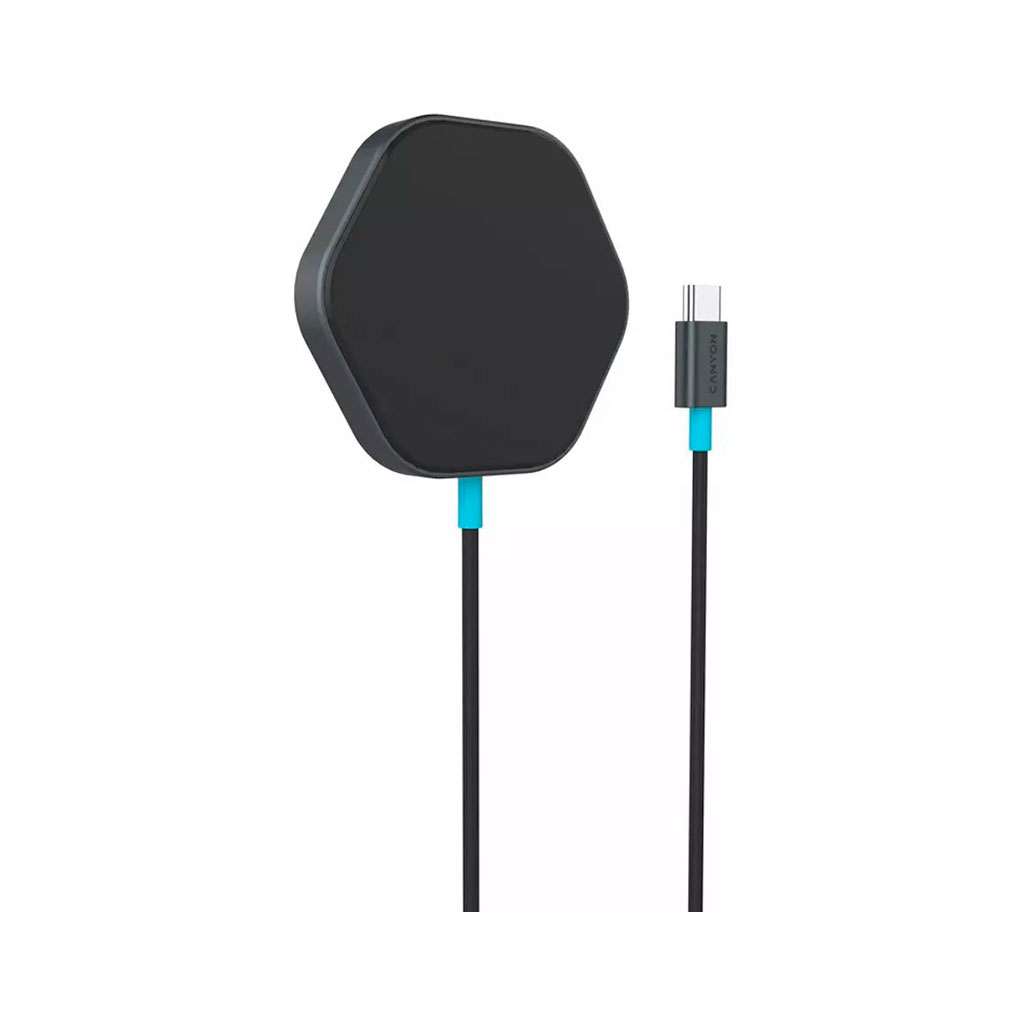 Зарядний пристрій Canyon wireless charger HEXAGON 110 Dark Grey Blue (CNS-WCS110) - зображення 2