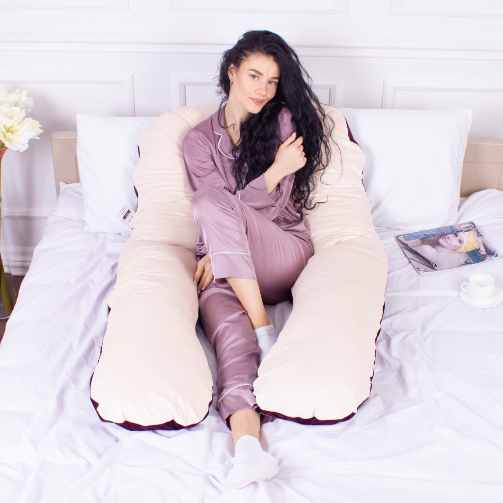 Подушка MirSon для вагітних та відпочинку Velvet Line №8024 U-подібна Adenium (2200006178569) - изображение 5