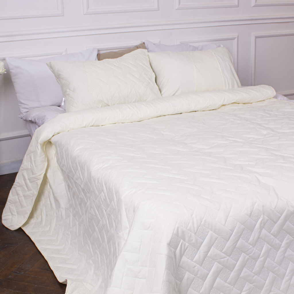 Покривало MirSon набір Deep Line №7100 Egret 220х240 + 2 наволочки 50х70 (2200005623589) - зображення 2