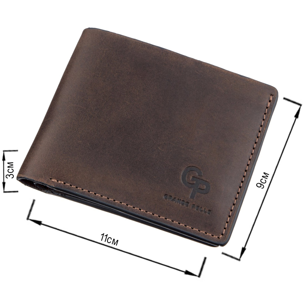 Портмоне Grande Pelle Унісекс на магніті Коричневе (11208) - зображення 3