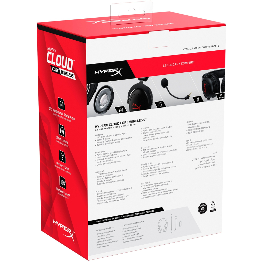 Навушники HyperX Cloud Core Wireless Black (4P5D5AA) - зображення 8