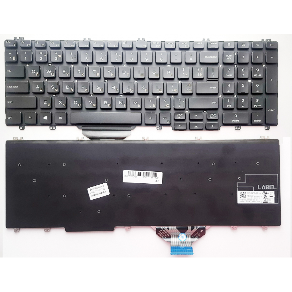 Клавіатура ноутбука Dell Latitude 5500/5501,Precision 3501/3540/3541 черн UA (A46188) - зображення 1