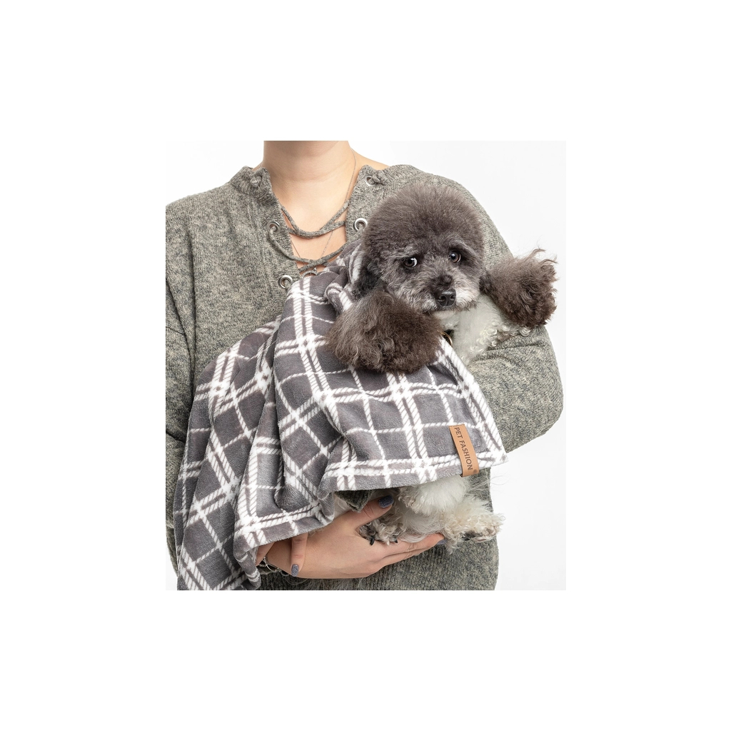 Килимок для тварин Pet Fashion Bliss 2 70.5х94 см сірий у клітинку (4823082441310) - зображення 5