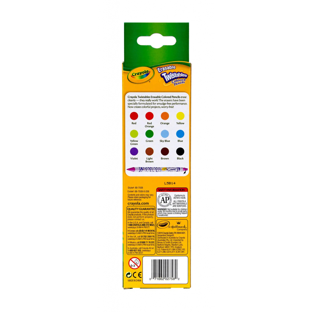 Олівці кольорові Crayola Твіст викручуються та стираються 12 шт (256360.024) - зображення 4