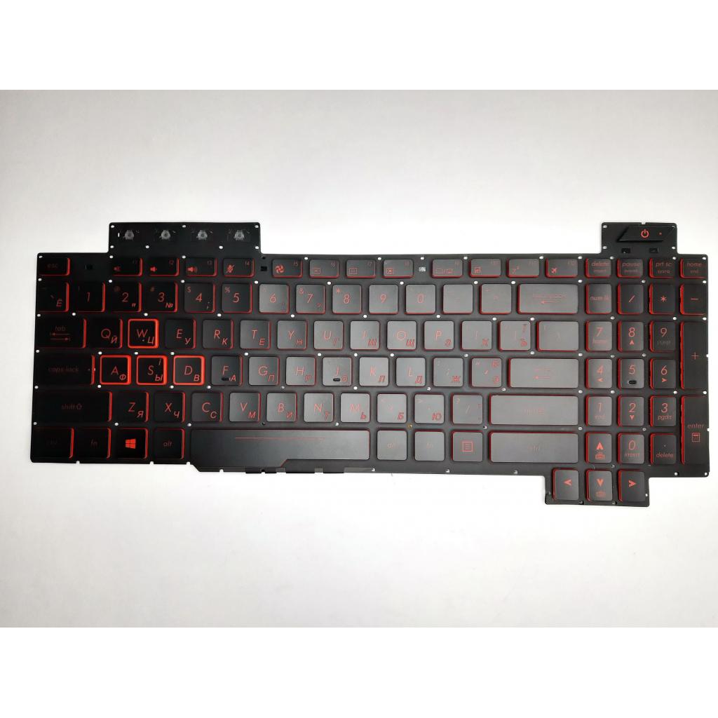 Клавіатура ноутбука ASUS TUF FX504, FX504GD, FX504GE, FX504GM, FX80, FX80GM чорна (A46148) - зображення 1