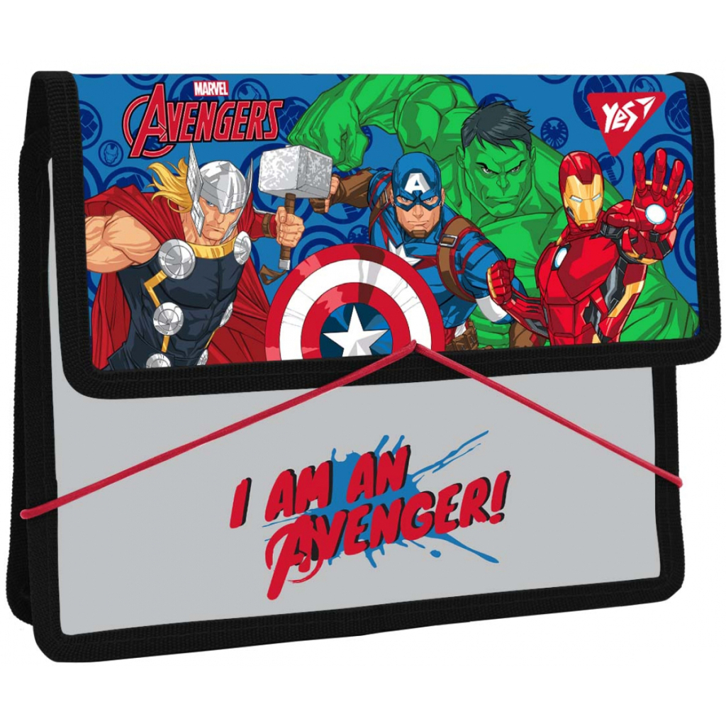 Папка для зошитів Yes на резинці В5 Marvel Avengers (491997) - зображення 1