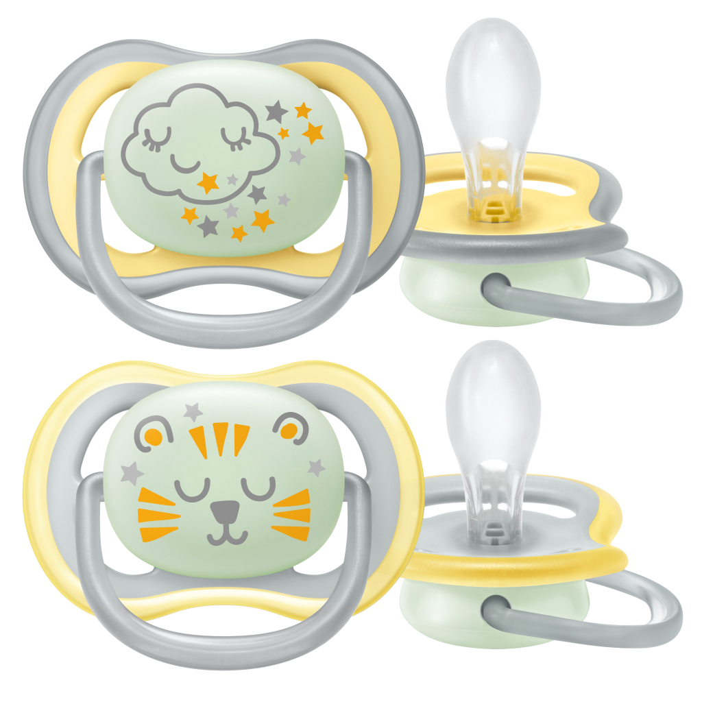 Пустушка Philips AVENT Avent Ultra Air Нічна 18 місяців + 2 шт. (SCF376/01) - зображення 1