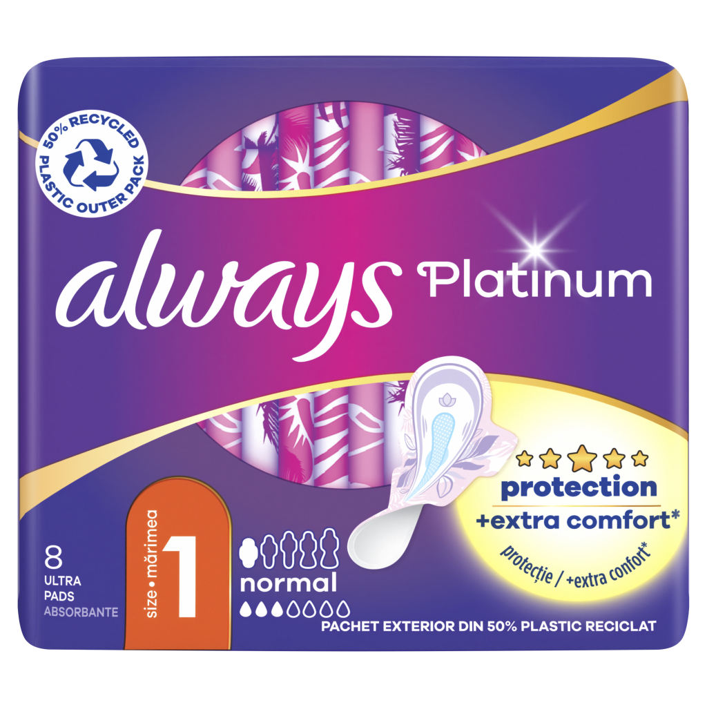 Гігієнічні прокладки Always Platinum Normal (Розмір 1) 8 шт. (8001090444875) - изображение 2