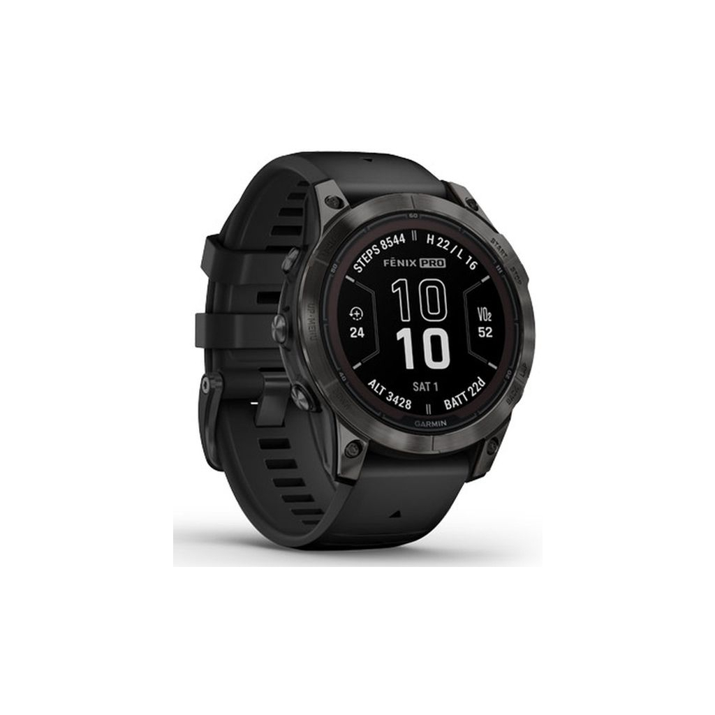 Смарт-годинник Garmin fenix 7 Pro Saph Solar, Crbn Gry DLC Ti w/ Black Band, GPS (010-02777-11) - зображення 3