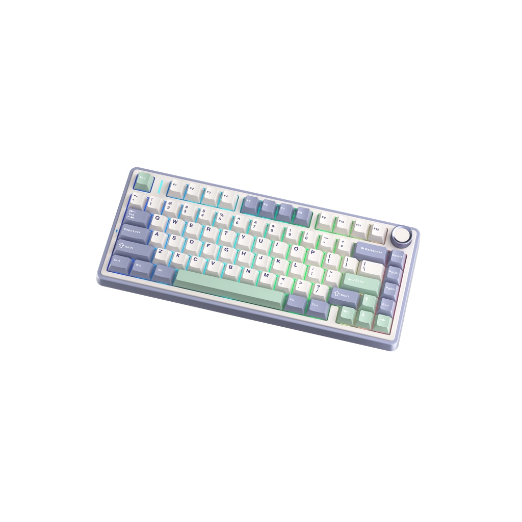 Клавіатура Aula F75 Gasket Greywood V3 switch Hot-Swap PBT Wireless/Bluetooth/USB White (6948391208640) - зображення 5