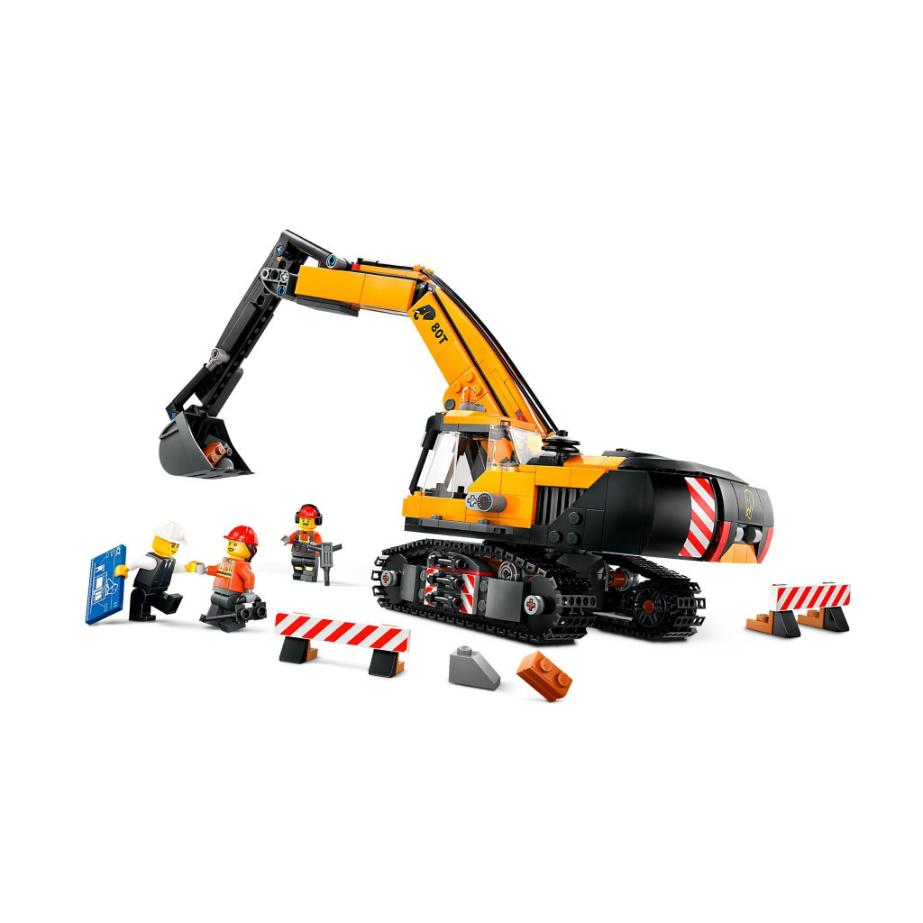 Конструктор LEGO City Жовтий будівельний екскаватор (60420) - зображення 3